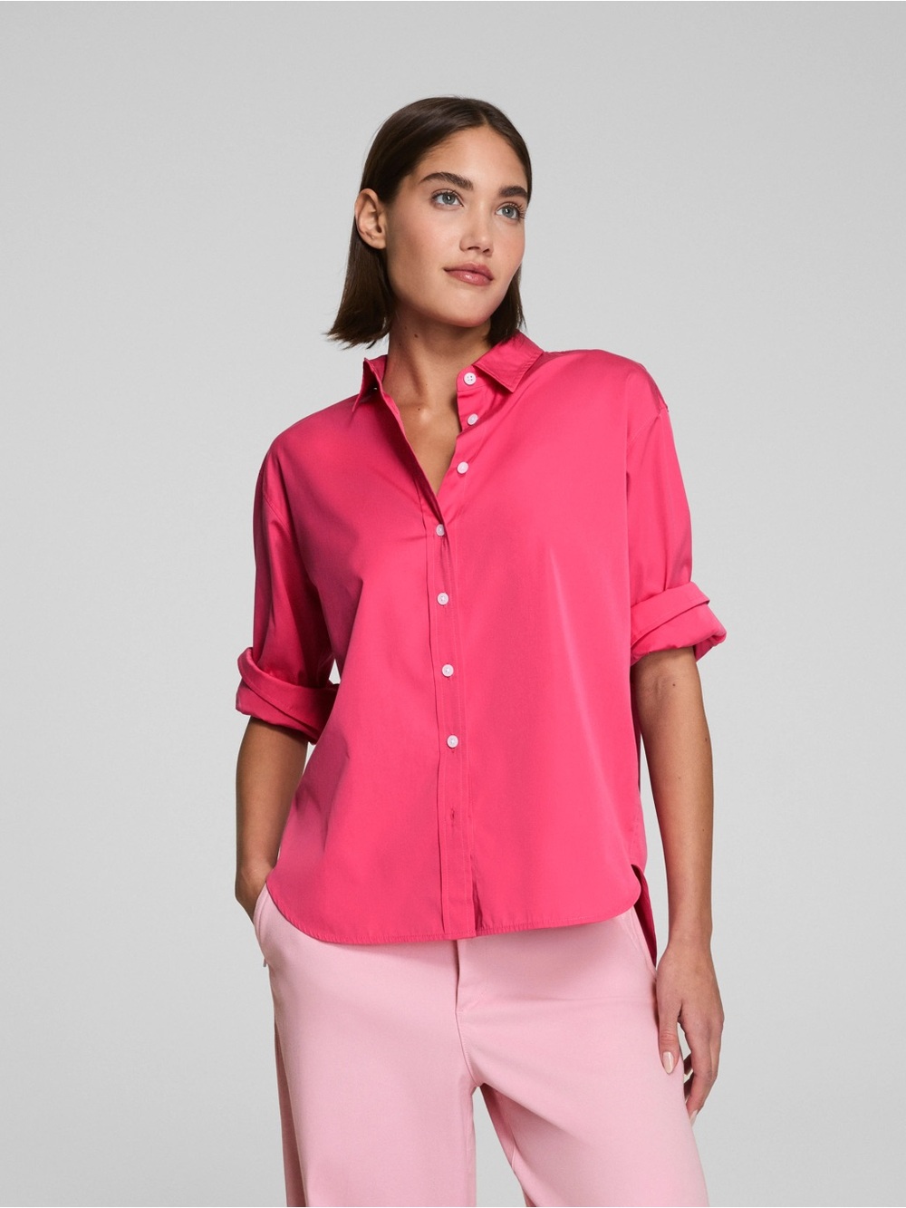 Spanx Poplin Oversized Button-Up Shirt